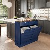 40 in. W x 14 in. D x 36 in. H Ready to Assemble Floor Base Tilt-Out Trash Kitchen Cabinet with 2-Drawer - 2 of 4