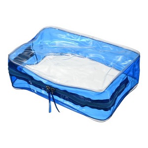 Unique Bargains Travel PVC Toiletry Bag Cosmetic Bag with Zipper for Travel - 1 of 3
