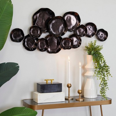 17" x 39" Aluminum Plate Wall Decor with Uneven Edges - Olivia & May