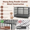 Tangkula 48" Foldable Heavy-Duty Metal Dog Cage W/ Lockable Rolling Casters Black - 4 of 4