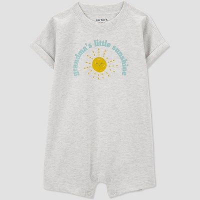 Image of Carter's Just One You®️ Baby Family Love Grandma Romper - Gray 3M