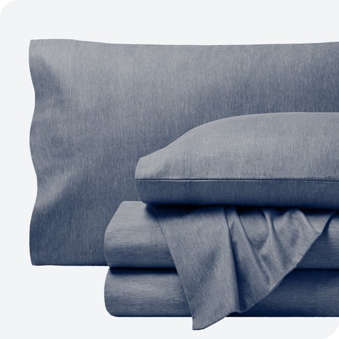 Full Dark Blue Premium 4 Way Microfiber Stretch Knit Sheet Set By Bare Home  : Target