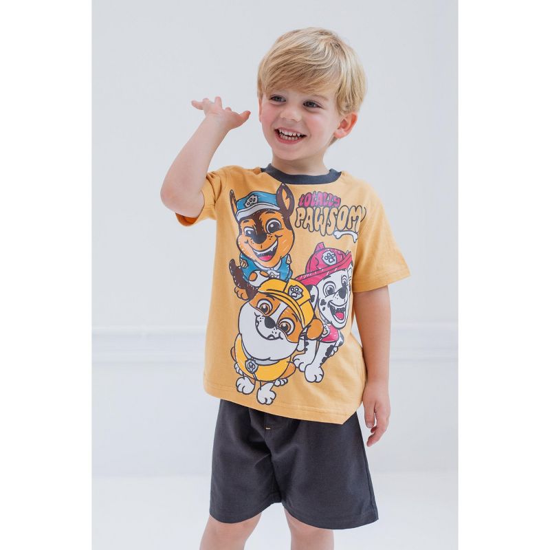 Paw Patrol Chase Marshall Rubble T-Shirt and Shorts Outfit Set Toddler, 4 of 7