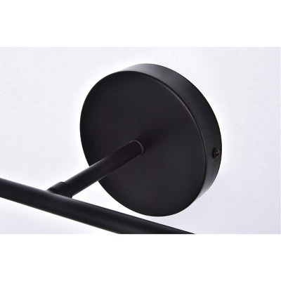 Elegant Black Metal and Glass 2-Light Dimmable Bath Sconce