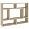 vidaXL Wall Shelf Sonoma Oak 29.5 in.x6.3 in.x21.7 in. Engineered Wood - 2 of 4