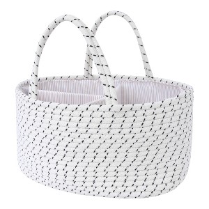 Unique Bargains Woven Handcrafted Odorless Cotton Rope Storage Basket - 1 of 4