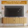 70.1" TV Stand with Sliding Doors and Storage, Wooden Media Console for TVs Up to 80", Modern Entertainment Center for Living Room, Bedroom - 4 of 4