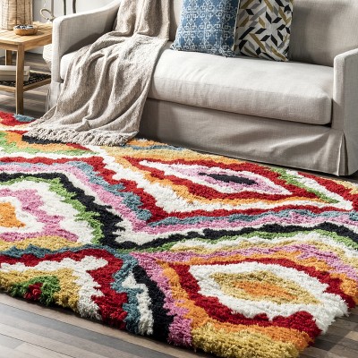 Bohemian Bliss Multicolor Handmade Shag Area Rug 4' x 6'