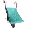 Collapsible Wheelbarrow 176 lbs Folding Yard Garden Wheelbarrow Foldable Lightweight Gardening Heavy Duty Oxford Cloth Green Lawn Cart for Grass - 4 of 4