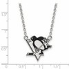 Black Bow Jewelry Sterling Silver Pittsburgh Penguins NHL Necklace 18 Inch - 2 of 4