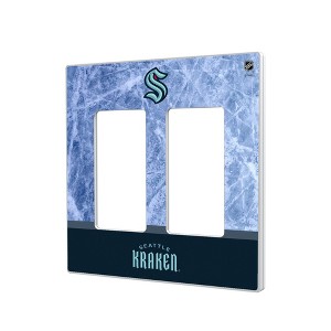 NHL Western Conference Teams Ice Wordmark Hidden-Screw Light Switch Plate for Double Rocker - 1 of 4