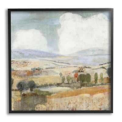 Stupell Industries Distant Farmland Trees Quaint Rural Landscape Scene Framed Giclee Art