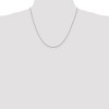Black Bow Jewelry 1mm, 10k White Gold, Box Chain Necklace - 2 of 4