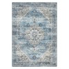 Area Rug Vintage Medallion Rug Non Slip Low Pile Soft Distressed Carpet for Living Room Dining Room Bedroom - 3 of 4