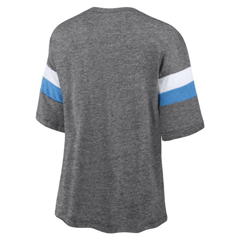 NFL Carolina Panthers Women&#39;s Weak Side Blitz Marled Left Chest Short Sleeve T-Shirt, 3 of 4