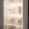 FUFU&GAGA 3-color Lights Four Compartment Glass Vertical Storage Display Cabinet - 4 of 4