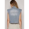 Women's Asymmetrical Denim Vest - POL - 2 of 4