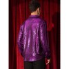 Lars Amadeus Men's Long Sleeves Button Down Leopard Printed Metallic Shirts - 3 of 4