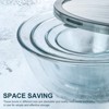 Itopfox Glass Mixing Bowls with Lids, 4-Piece Set for Meal Prep, Food Storage, Cooking, Baking, BPA-Free, Nesting Bowls - 4 of 4