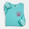 Simply Sage Market Embroidered Hawaii Flower Lightweight Garment Dyed Sweatshirt - 2 of 4