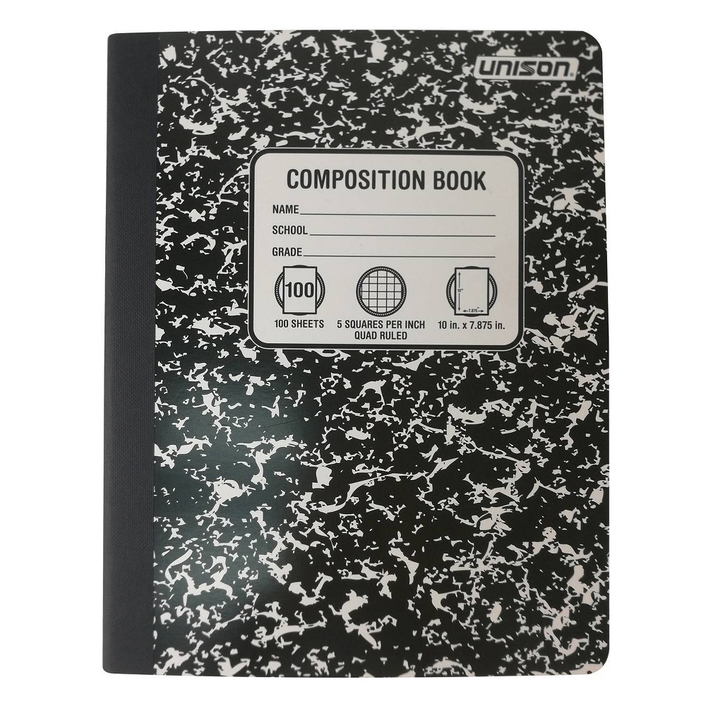 UPC 747219282703 - Graph Ruled Solid Composition Notebook Black ...