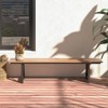 Tangkula 3-4 Person Outdoor HDPE Bench with Metal Frame 72" Long Patio Backless Bench Weatherproof Garden Bench - 2 of 4