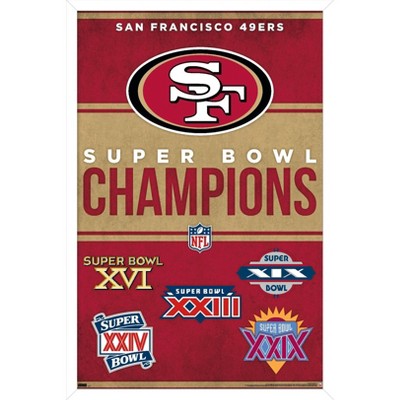 San Francisco 49ers Super Bowl Champions 24.25'' x 35.75'' Framed Poster