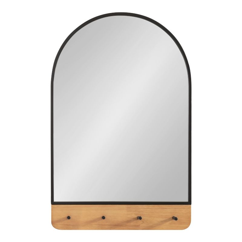 Kate and Laurel Schuyler Arch Wall Mirror with Hooks, 4 of 8