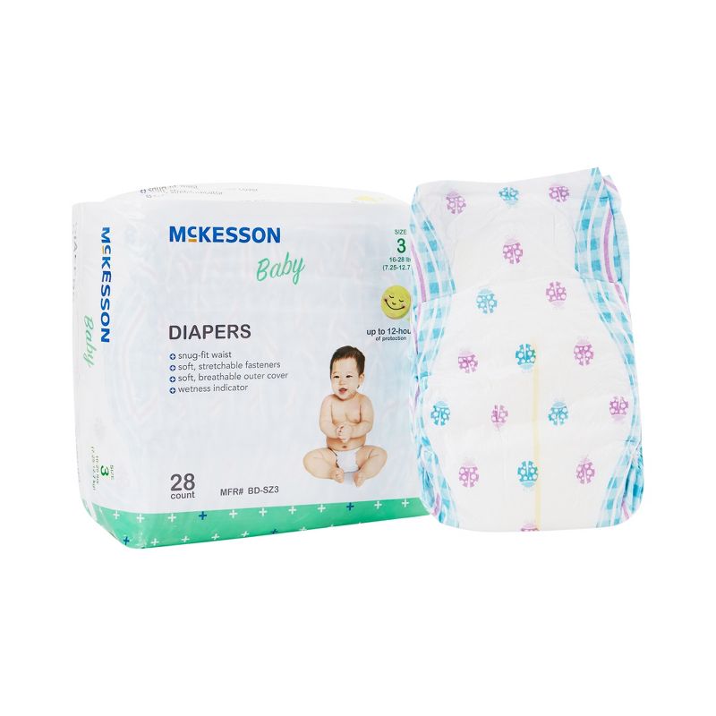 McKesson Baby Diapers, Disposable, Moderate Absorbency, Size 3, 1 of 5