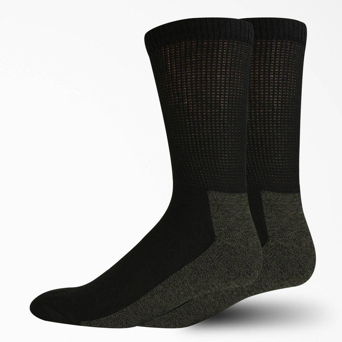 Dickies Men's 2pk Steel Toe Non-Binding Crew Socks - 6-12