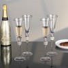 Dinewares Red Wine Glasses with Diamond Rhinestone Accent - 18 oz, 10 Inches Tall - Perfect Glasses for Bride and Groom - 3 of 4