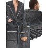 PAVILIA Mens Robe, Hooded Soft Bathrobe for Men, Fleece Plush Warm Shawl Collar Hood Pockets for Bath Shower Spa - 3 of 4