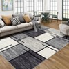Washable Modern Geometric Patchwork Pattern Rugs for Living Room Non Slip Indoor Soft Carpet Abstract Low Pile Area Rugs Room Decor - 2 of 4