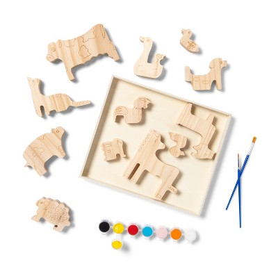 Paint-Your-Own Wood Animals Kit - Mondo Llama&#8482;