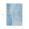 Denim Blue And Sky Blue Abstract Washable Indoor Outdoor Area Rug - 3 of 4