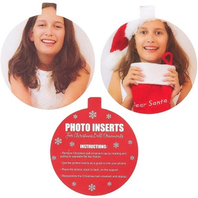 Clear Plastic Photo Hanging Christmas Ornaments Set