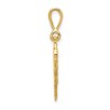 Black Bow Jewelry 14k Yellow Gold For My Daughter Heart Pendant, 20mm - 2 of 4