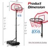 Costway Portable Basketball Hoop Stand Height Adjustable Goal System W/2 Nets Wheels - image 4 of 4