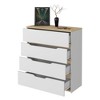 NicBex 4 Drawers Dresser for Bedroom,Dressers with Light Oak Wooden Top,Modern Freestanding Dresser,Storage Dresser for Bedroom - 4 of 4