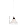 Toltec Lighting Any 1 - Light Pendant in  Black Copper with 7" Frosted Crystal Shade - 2 of 2