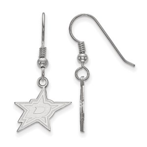 Black Bow Jewelry Sterling Silver Dallas Stars NHL Dangle Earrings - 1 of 3