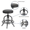 Emma and Oliver 24" Counter Height Stool with Swivel Lift Black LeatherSoft Seat - 3 of 4