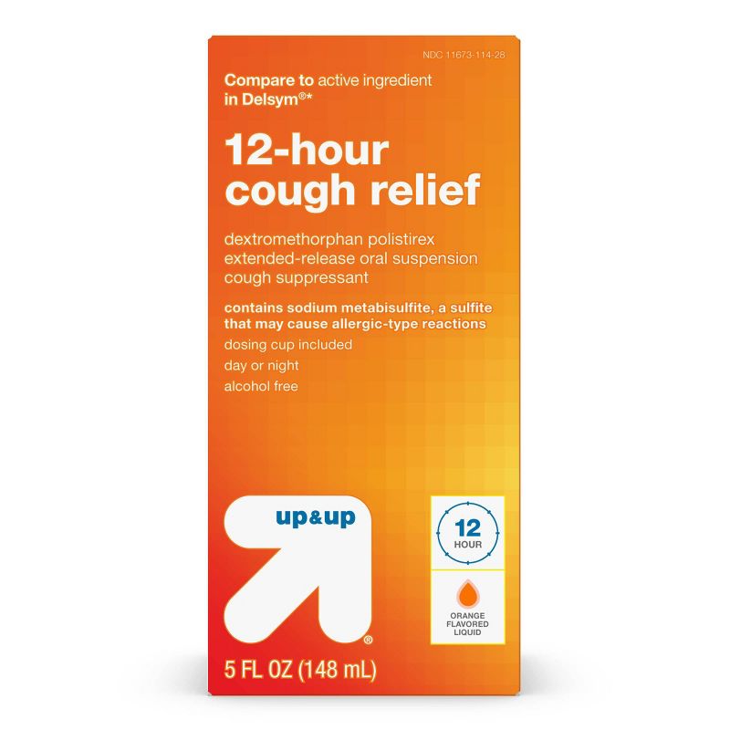 Cough Suppressant DM 12 Hour Relief Liquid - Orange - 5 fl oz - up &#38; up&#8482;, 1 of 10