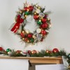 30 Inch Christmas Wreath - PVC Base, PE Plastic Leaves, Iron Wreath Frame, Warm White Lights, and Eight Function Lights - 3 of 4