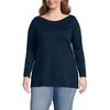 Lands' End Women's Supima Cotton Adjustable 3/4 Sleeve Boatneck Tunic - 4 of 4