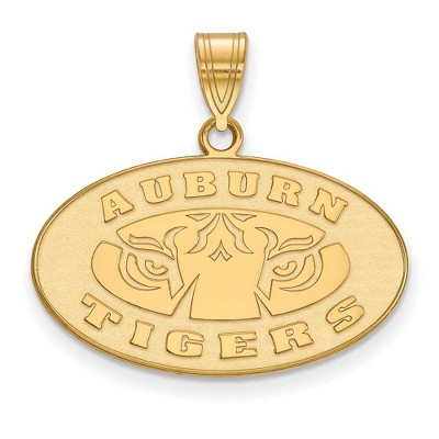Black Bow Jewelry 10k Yellow Gold Auburn Tigers NCAA Medium Pendant