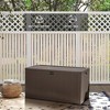 Extra Thin 110 Gallon Resin Deck Box, Heavy Duty Storage Box for Pool Accessories, Patio Furniture, Cushions and Garden Tools - 2 of 4