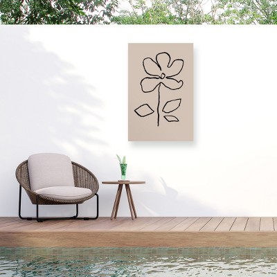 Trademark Fine Art - Pictufy Studio Oil Pastel Flower Black Matted Framed Art