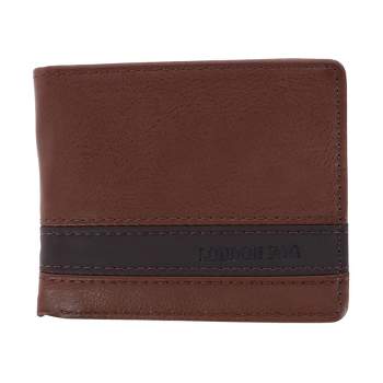 London Fog Men's Leather Bifold Passcase Wallet