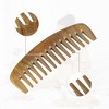 Unique Bargains Sandalwood Wooden Comb For Curly Wet Hair 6.34"x2.28"x0.47" Wood Color 1 Pc - 3 of 4